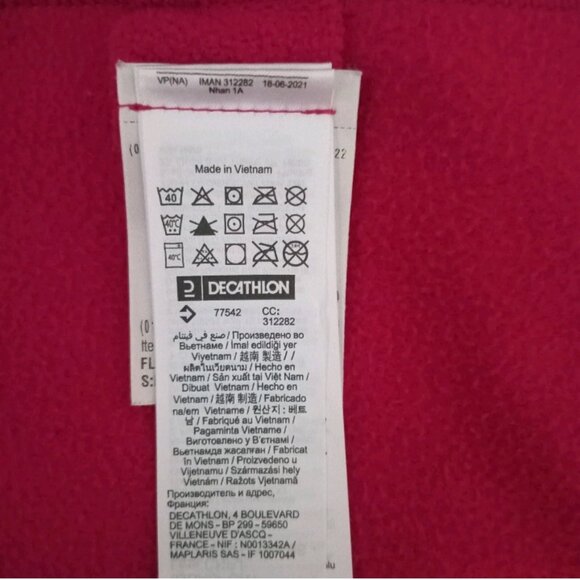 Quechua Fleece Sweater Mock neck pullover 1/4 Zipper Hiking Camping Outdoor Sz M - Picture 8 of 8